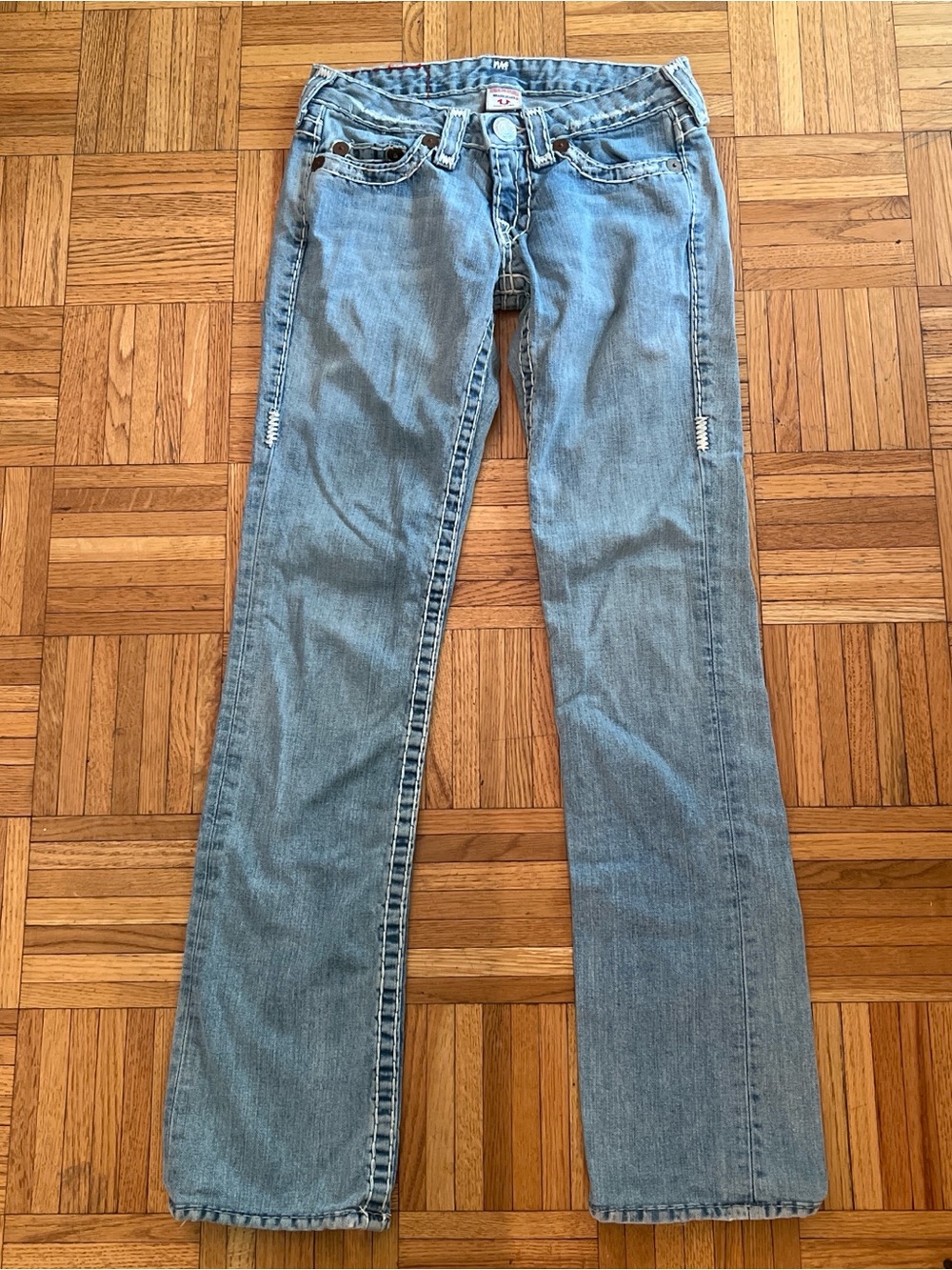 True Religion Light Blue Straight-Leg Women's Jeans